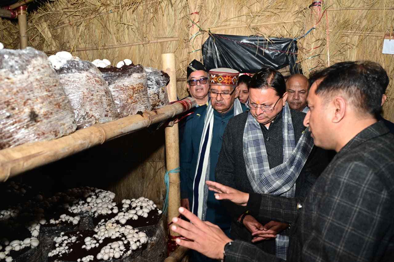 सीएम धामी ने हरिद्वार के बुग्गावाला में ‘मशरूम ग्राम’ का शुभारंभ, किसानों की आय बढ़ाने की पहल
